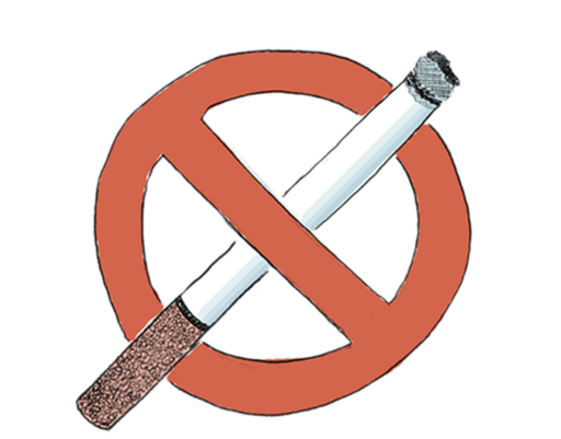 Grafik einer durchgestrichenen Zigarette