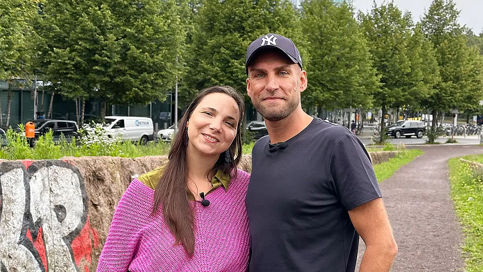 Die Lungenkrebsbetroffenen Maria Lordan und Nils Glaubke