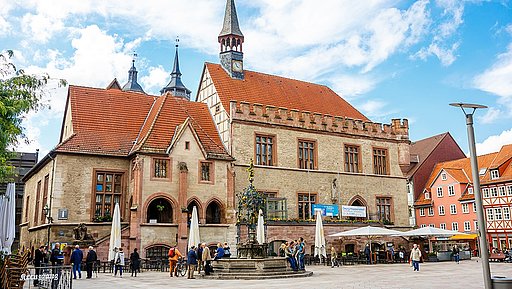 Blick auf das historische Stadtzentrum in Göttingen
